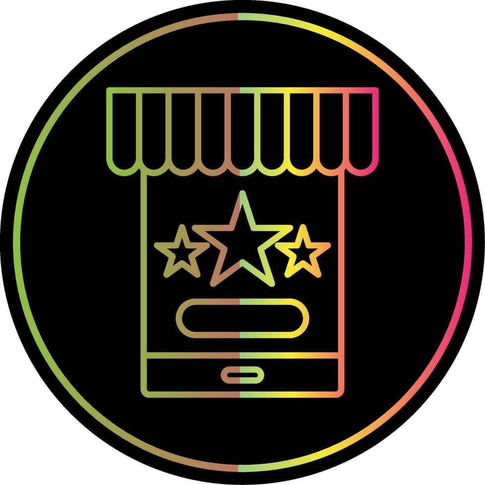 Rating Line Gradient Due Color Icon vector