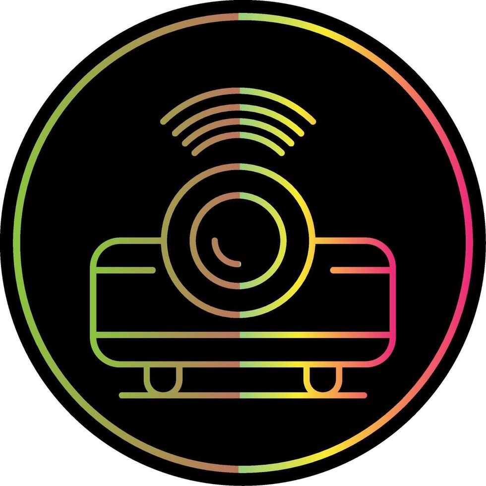 Movie Projector Line Gradient Due Color Icon vector