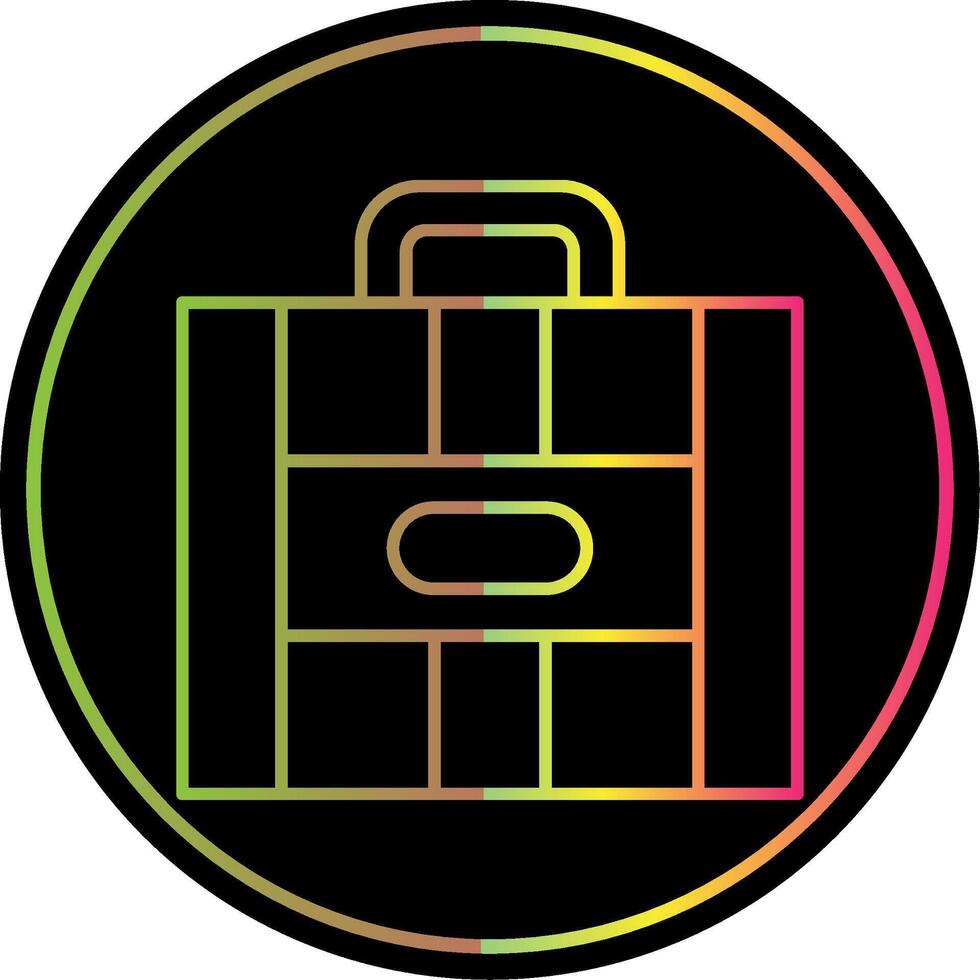 Suitcase Line Gradient Due Color Icon vector