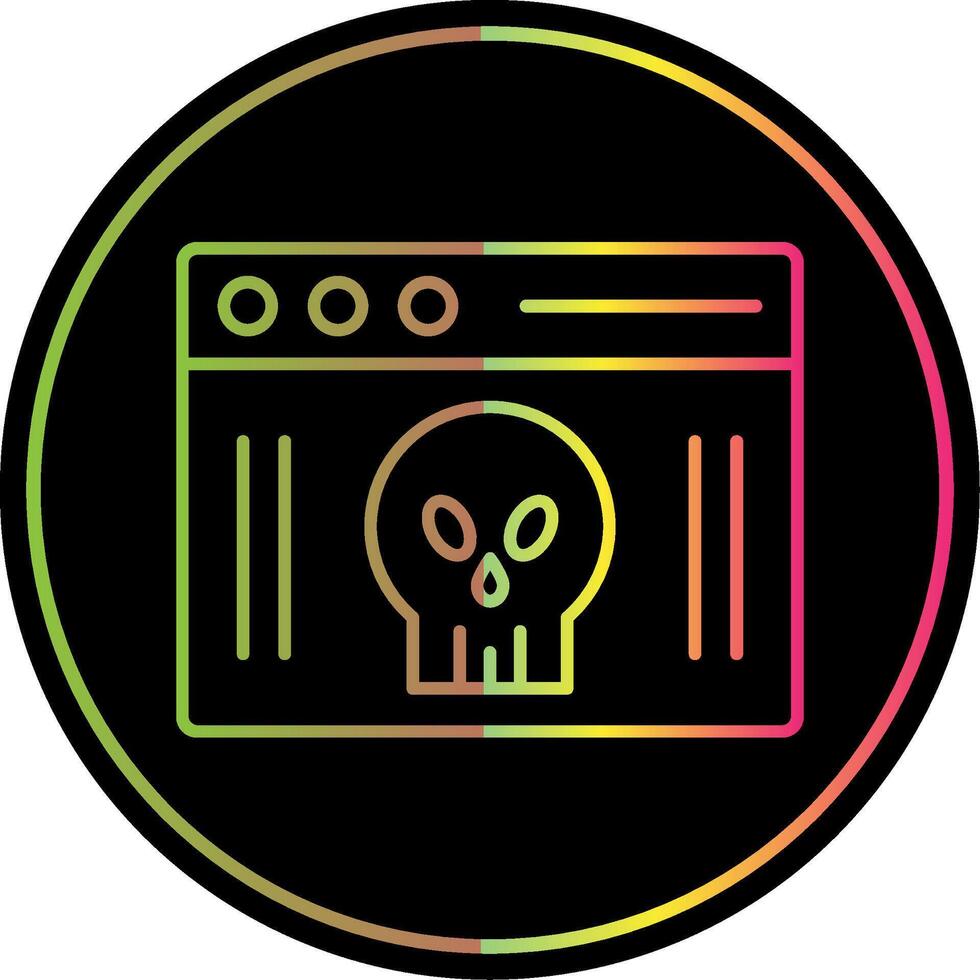 Webpage Line Gradient Due Color Icon vector