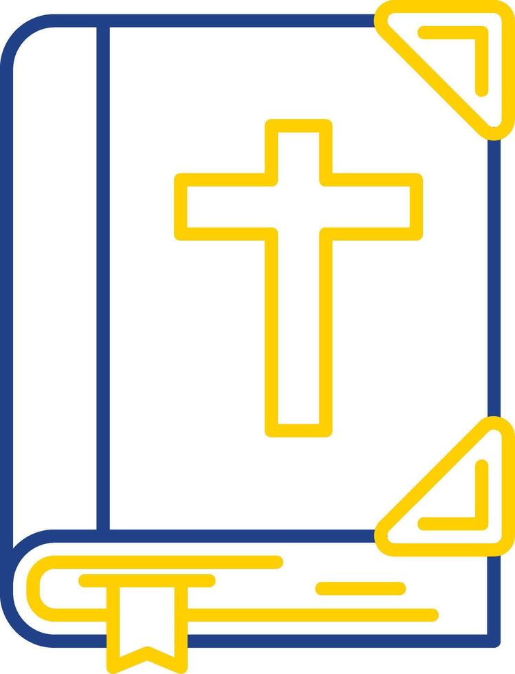 Bible Line Two Color Icon vector