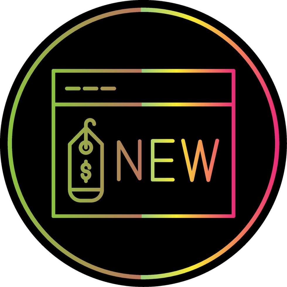 New Item Line Gradient Due Color Icon vector