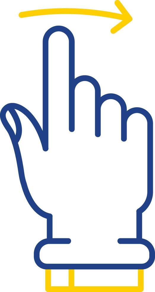 Swipe Right Line Two Color  Icon vector