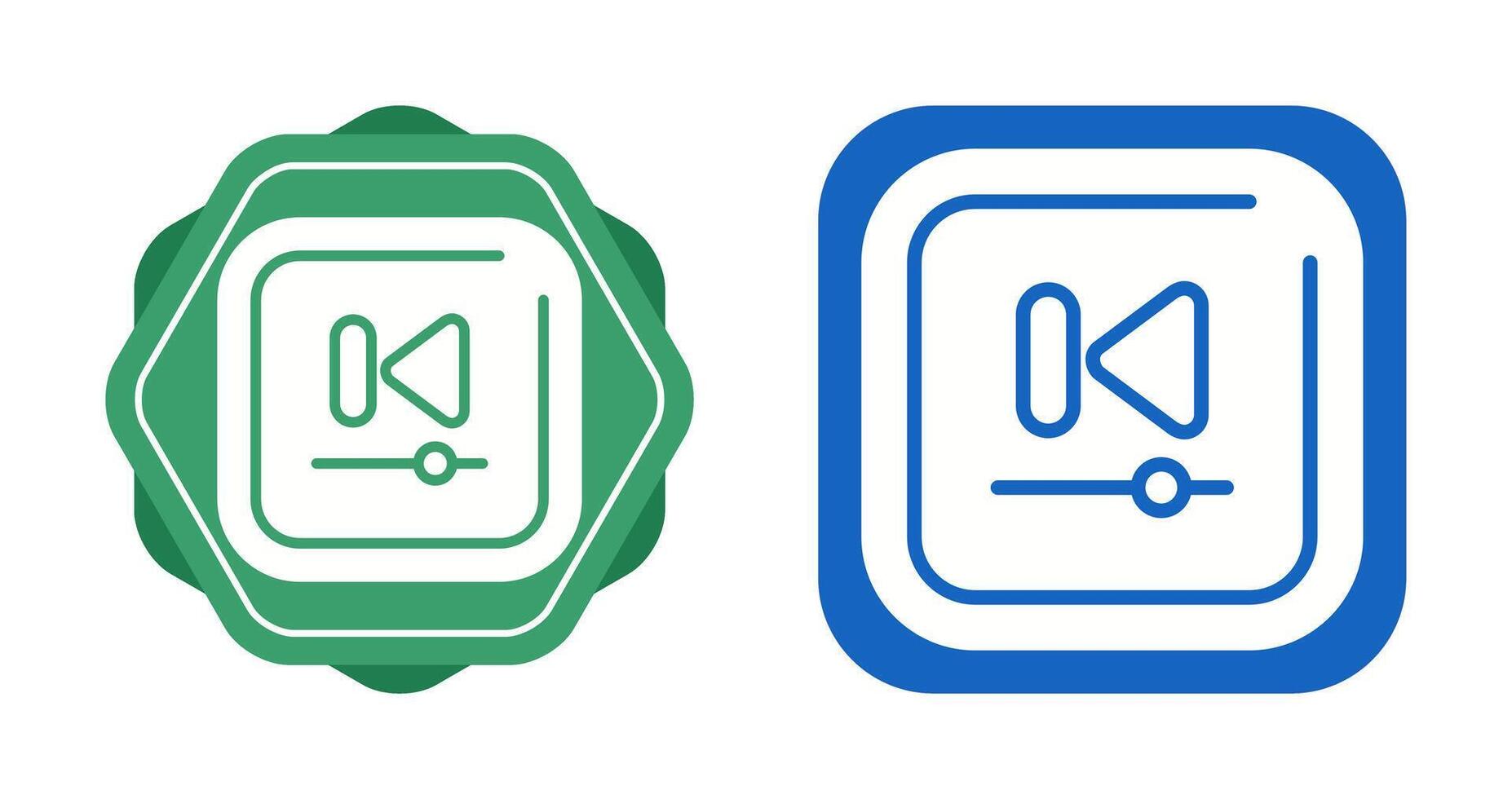 Video Previous Track Square Vector Icon