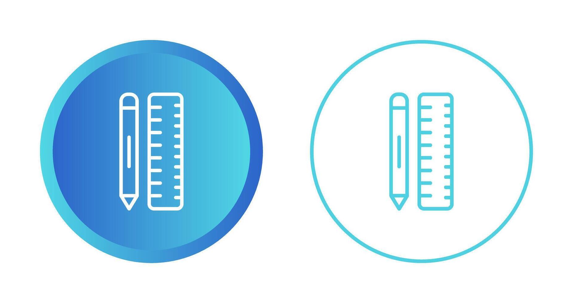 Pencil with Ruler Vector Icon