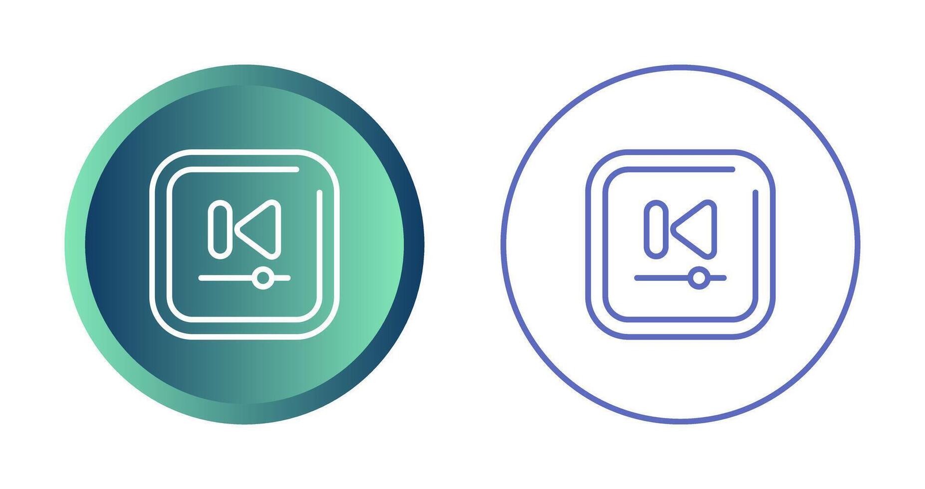 Video Previous Track Square Vector Icon