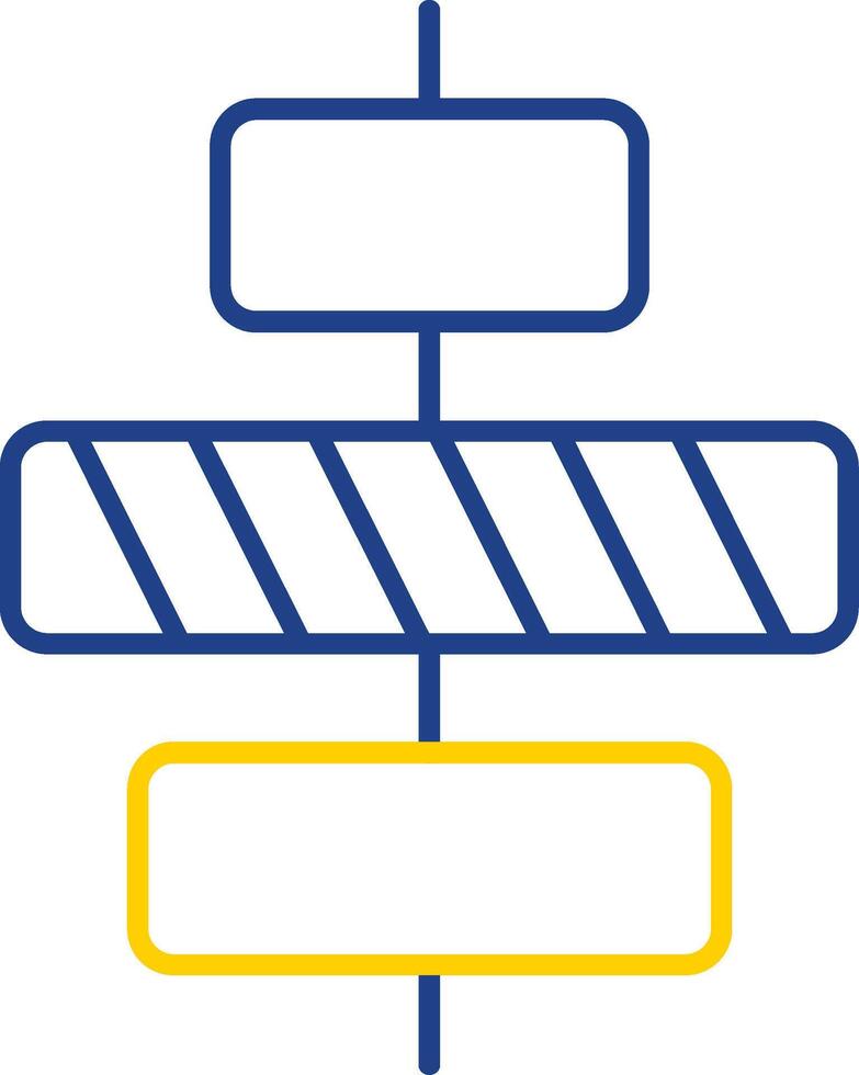 Center alignment Line Two Color  Icon vector