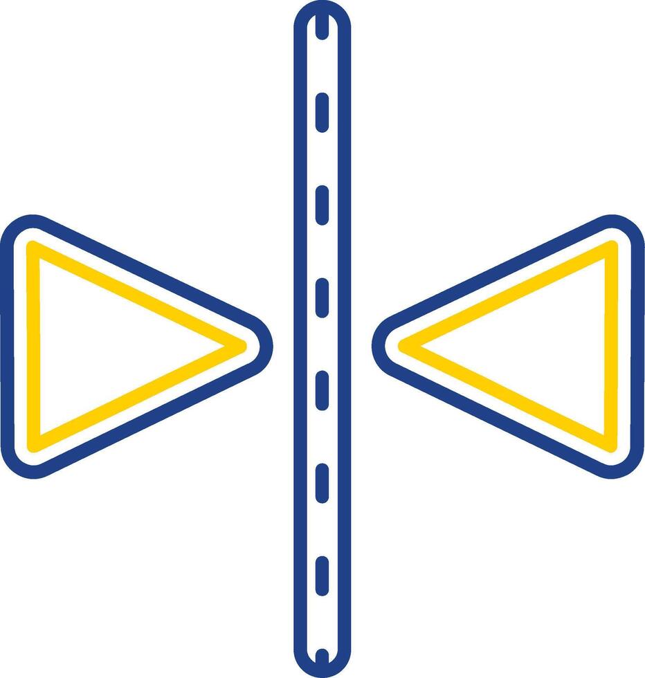 Flip Line Two Color Icon vector