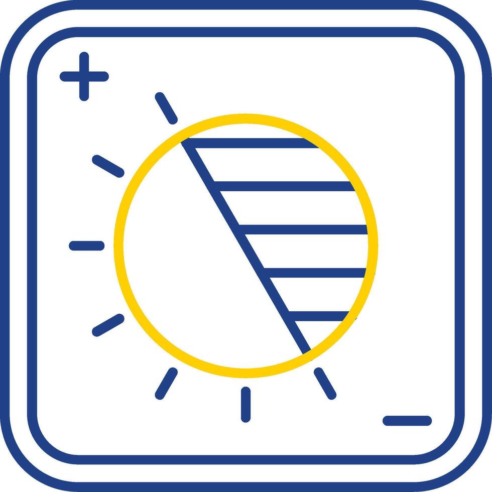 Exposure Line Two Color  Icon vector