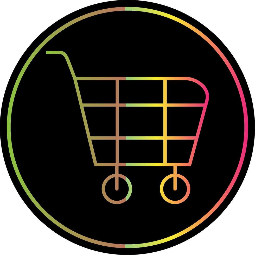 Shopping Cart Line Gradient Due Color Icon vector