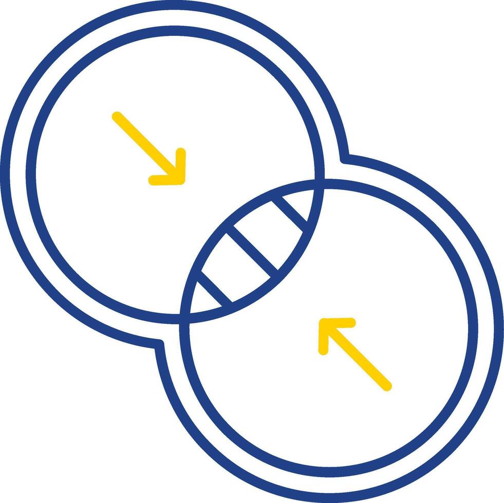Combine Line Two Color Icon vector