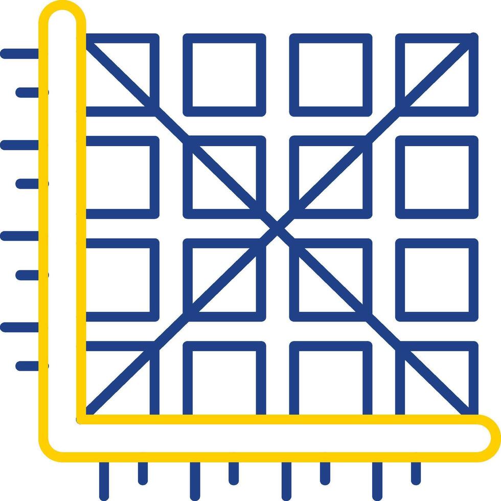 Matrix Line Two Color Icon vector