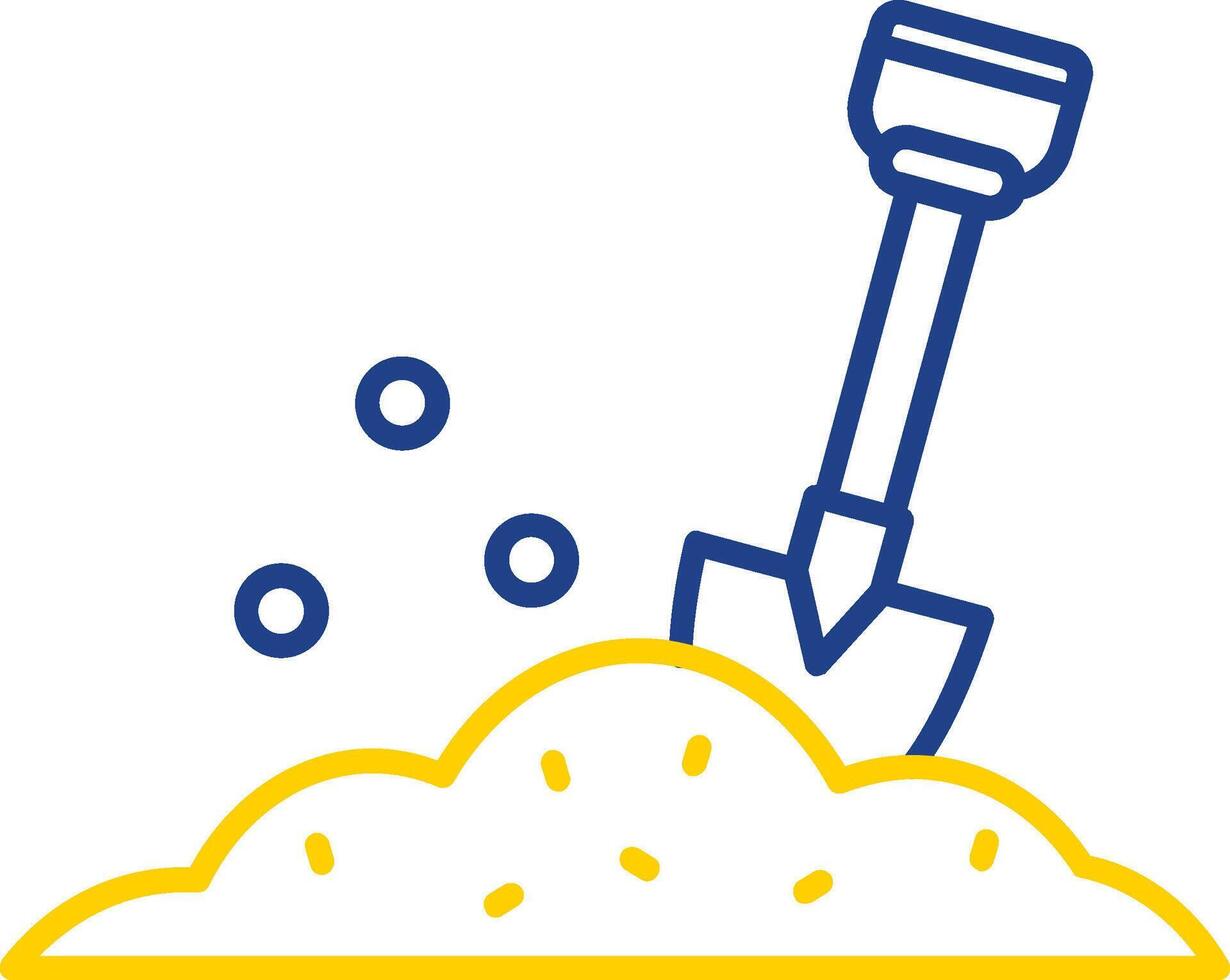 Shovel Line Two Color Icon vector