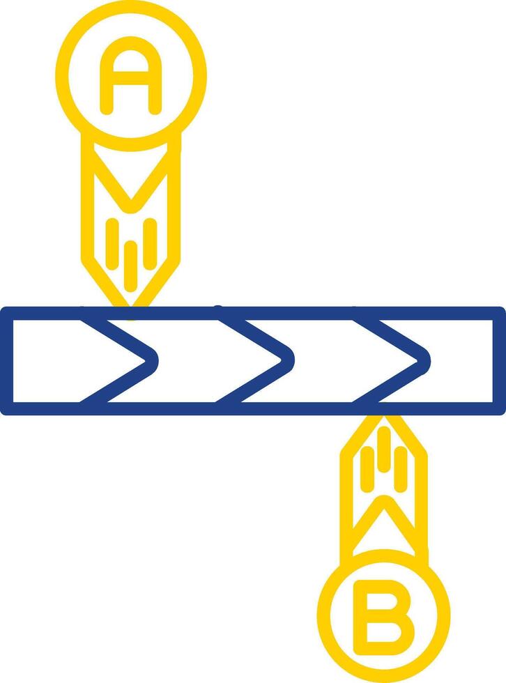 Timeline Line Two Color Icon vector
