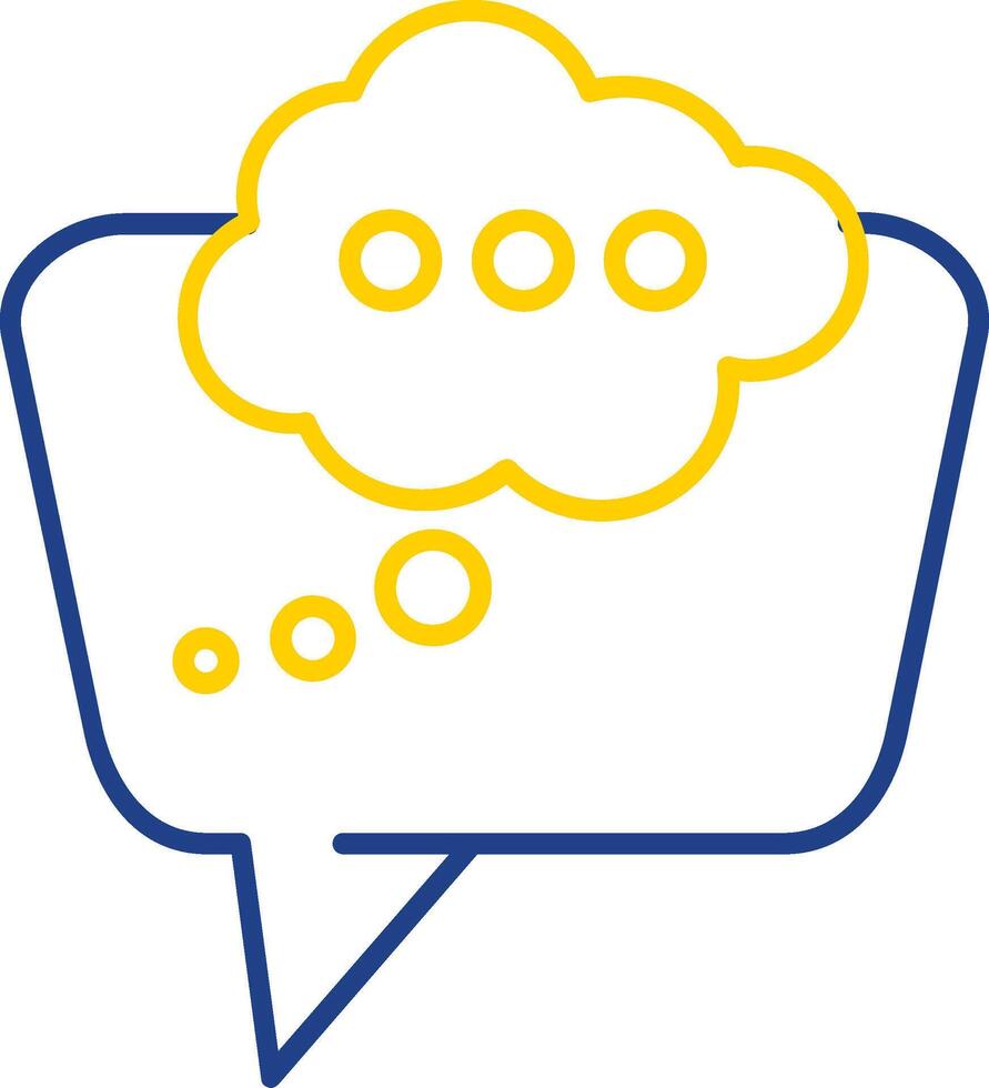 Thinking Line Two Color Icon vector