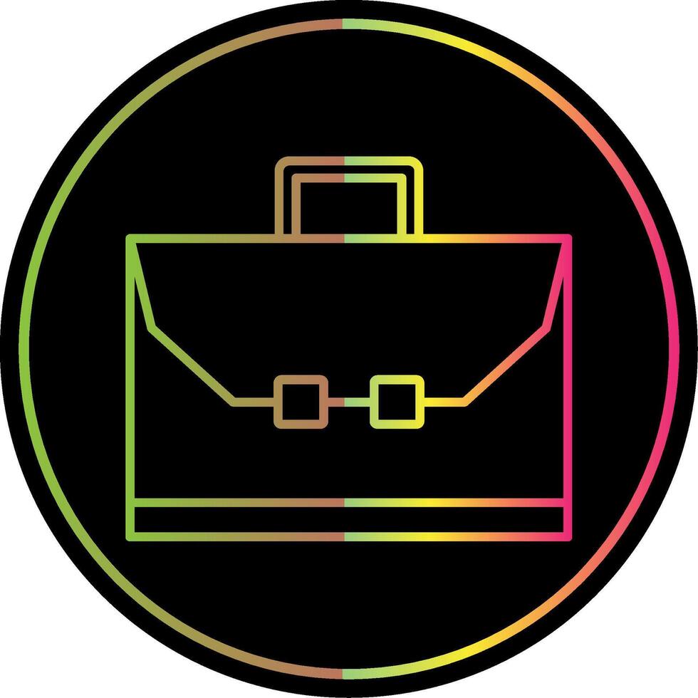 Briefcase Line Gradient Due Color Icon vector