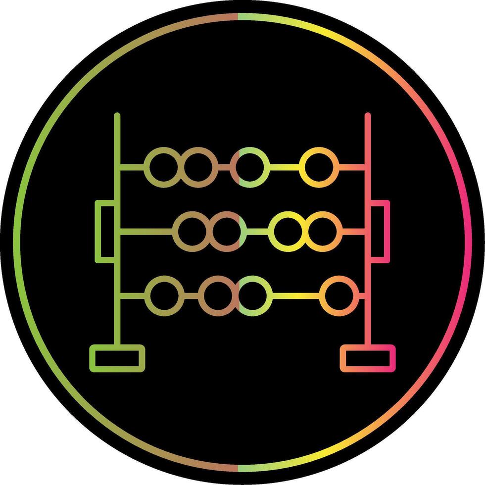 Abacus Line Gradient Due Color Icon vector