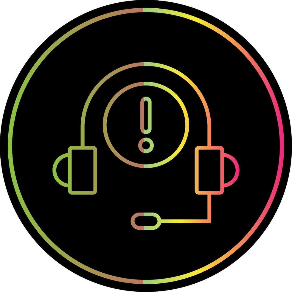 Help Line Gradient Due Color Icon vector