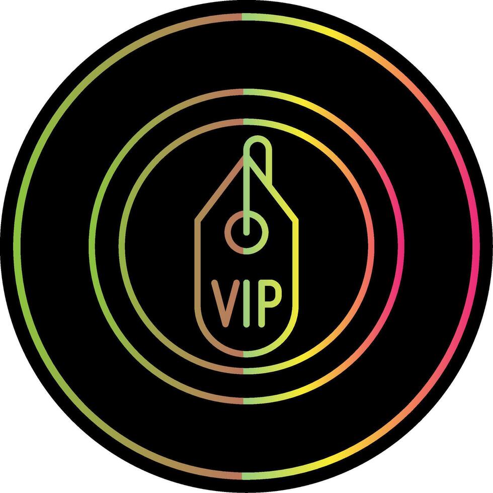 Vip Line Gradient Due Color Icon vector