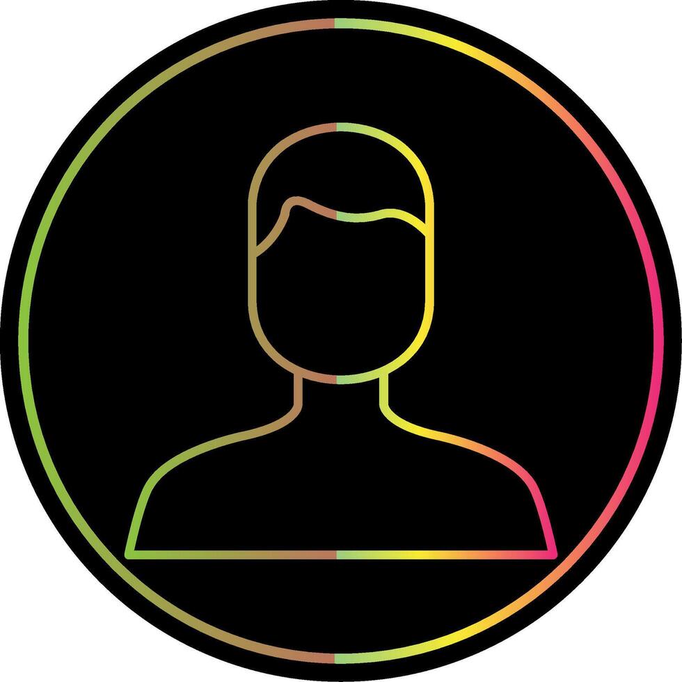 User Line Gradient Due Color Icon vector