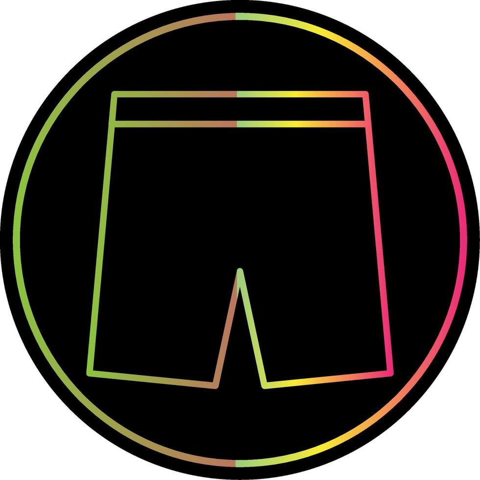 Shorts Line Gradient Due Color Icon vector