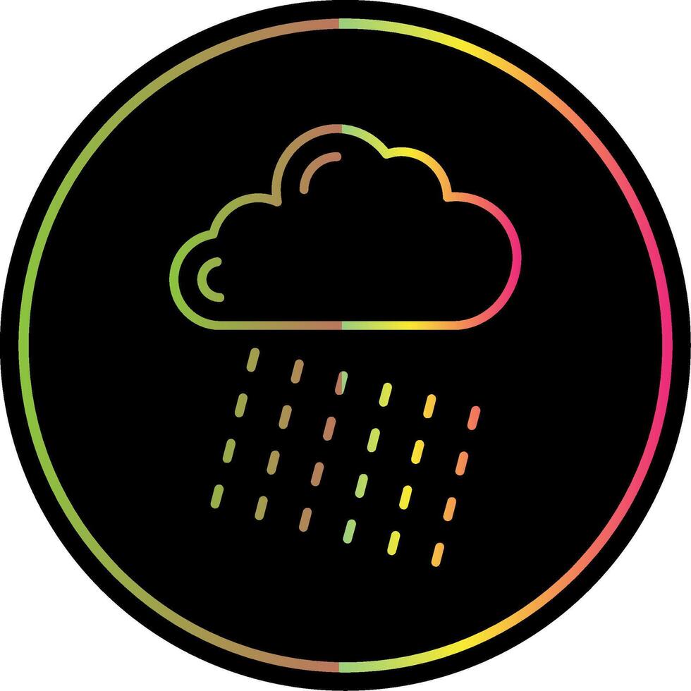 Rainy Line Gradient Due Color Icon vector