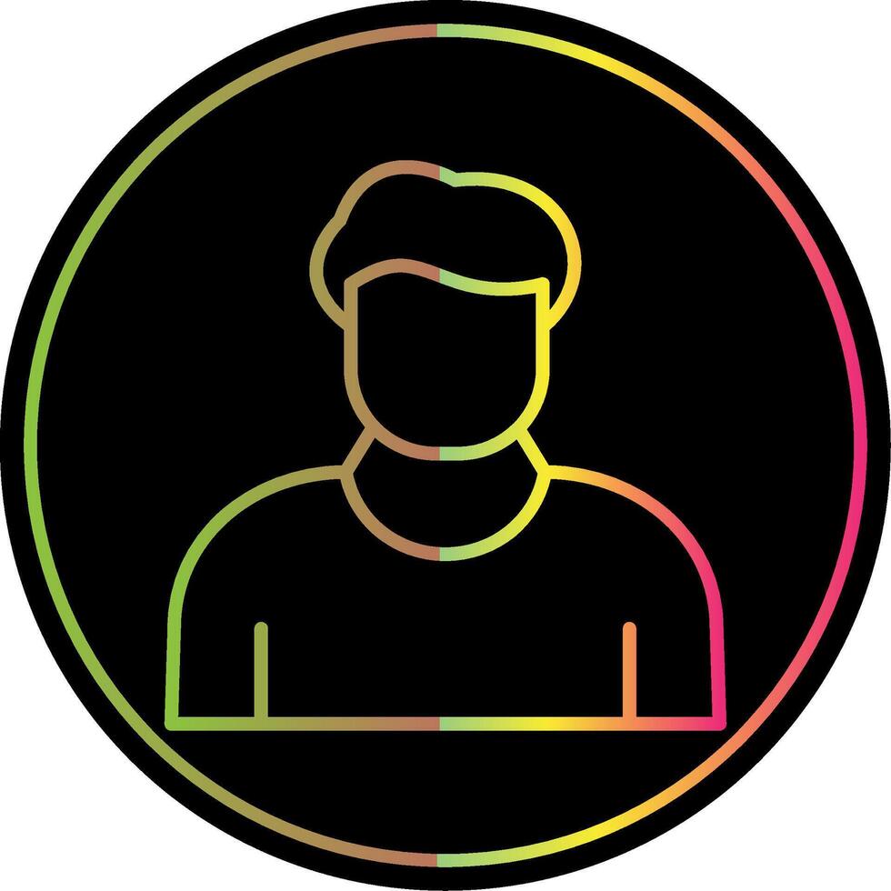 Commercial User Line Gradient Due Color Icon vector