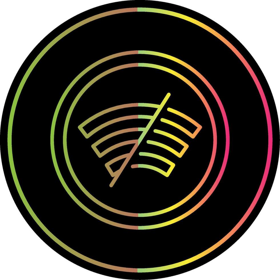 Disconnected Line Gradient Due Color Icon vector