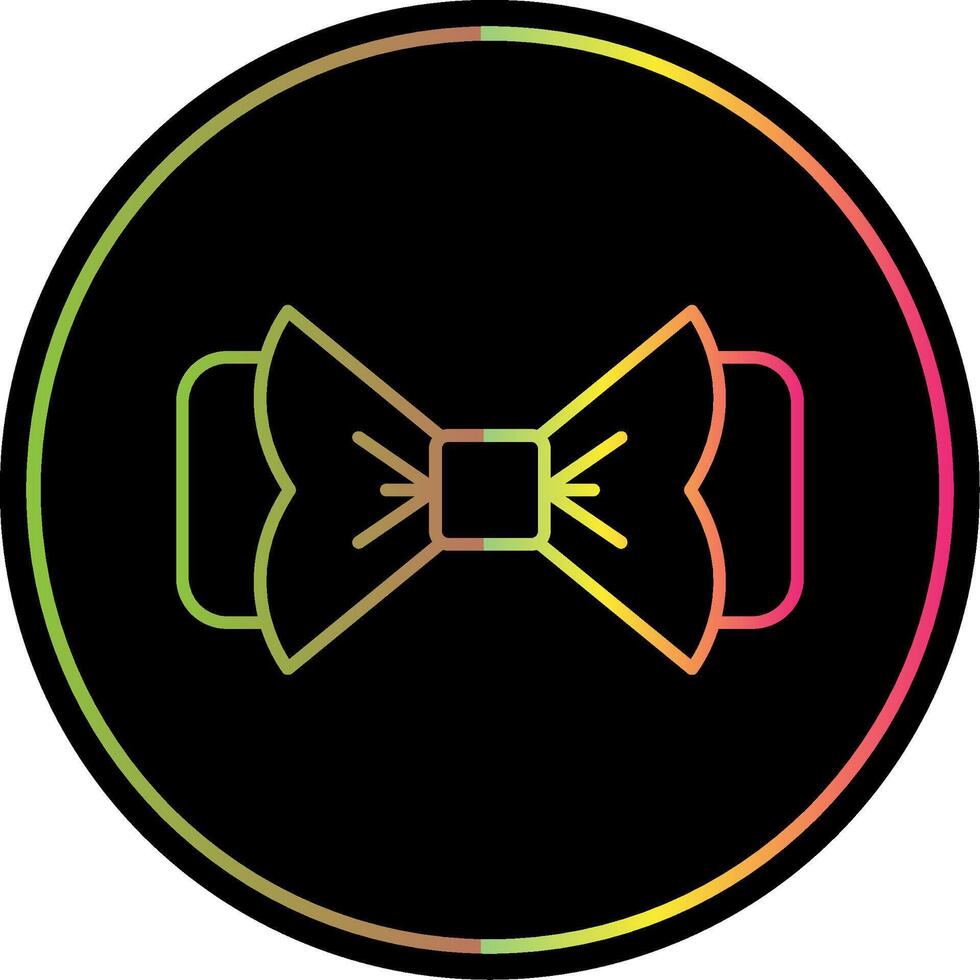 Bow Tie Line Gradient Due Color Icon vector