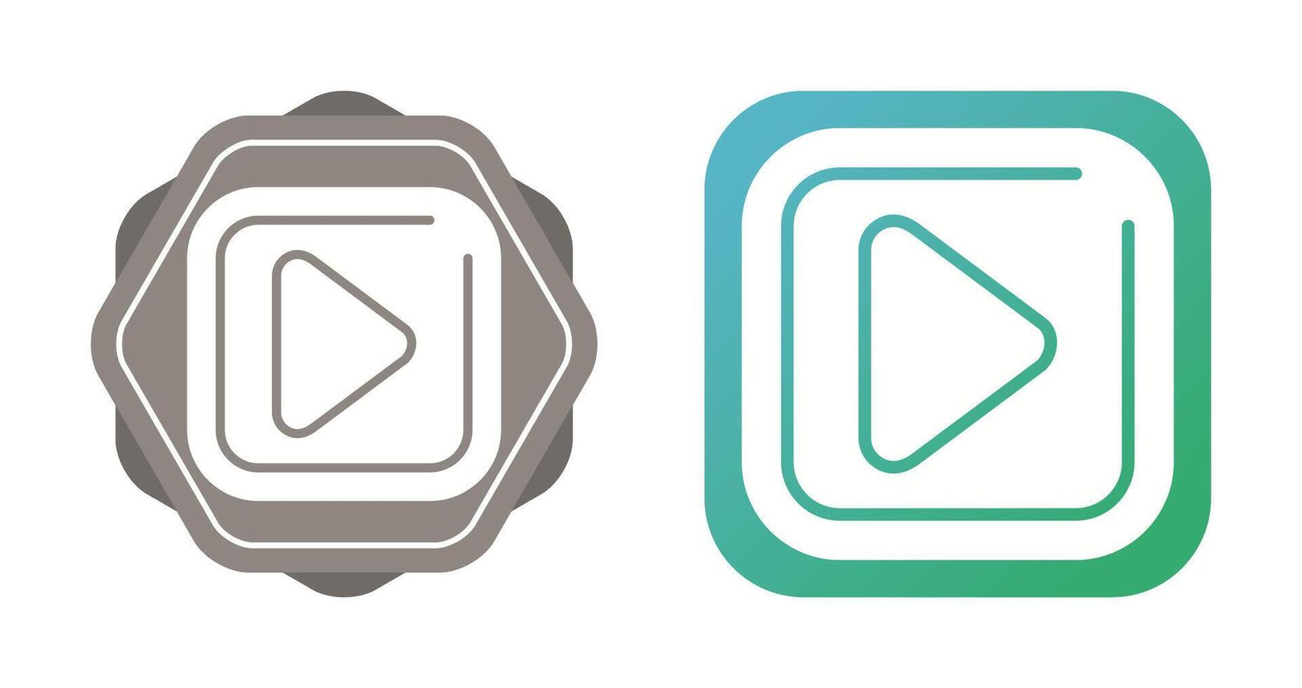 Play Sqaure Vector Icon