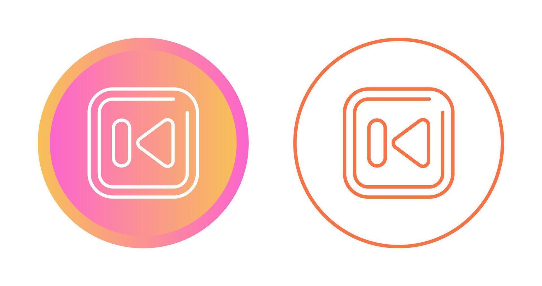 Previous Track Square Vector Icon