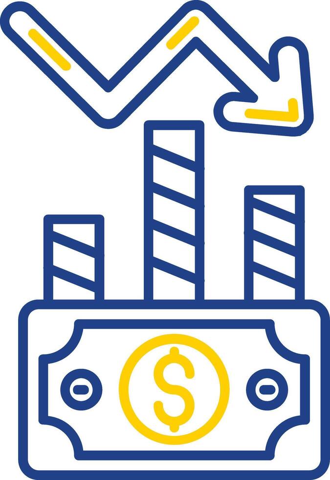 Stock Line Two Color  Icon vector