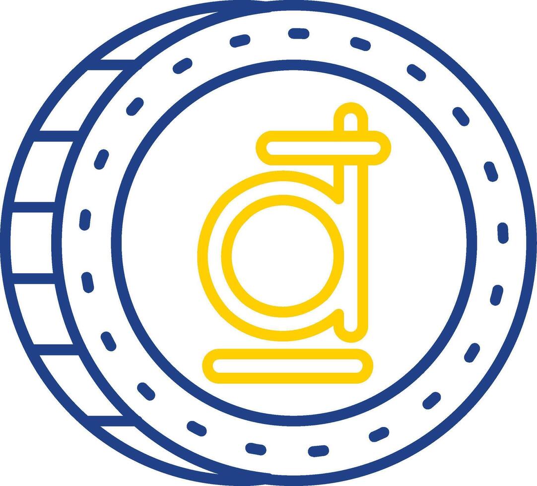 Dong Line Two Color Icon vector