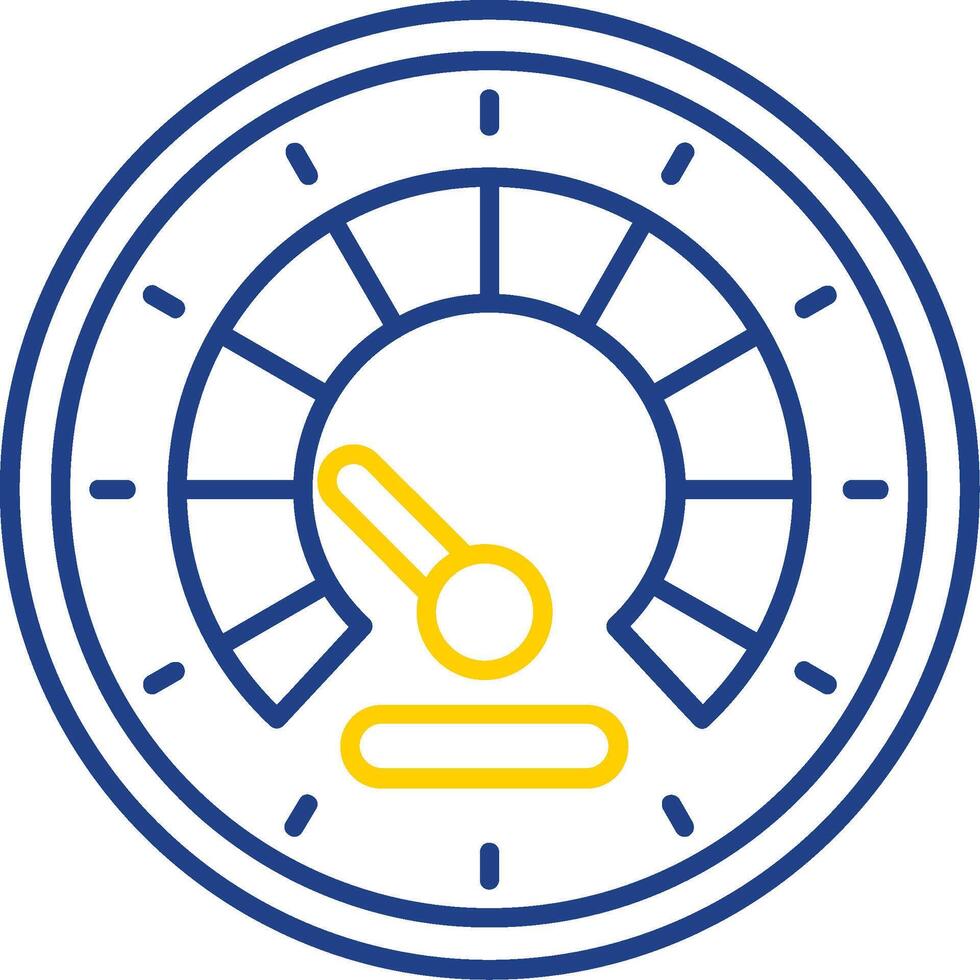 Speedometer Line Two Color Icon vector