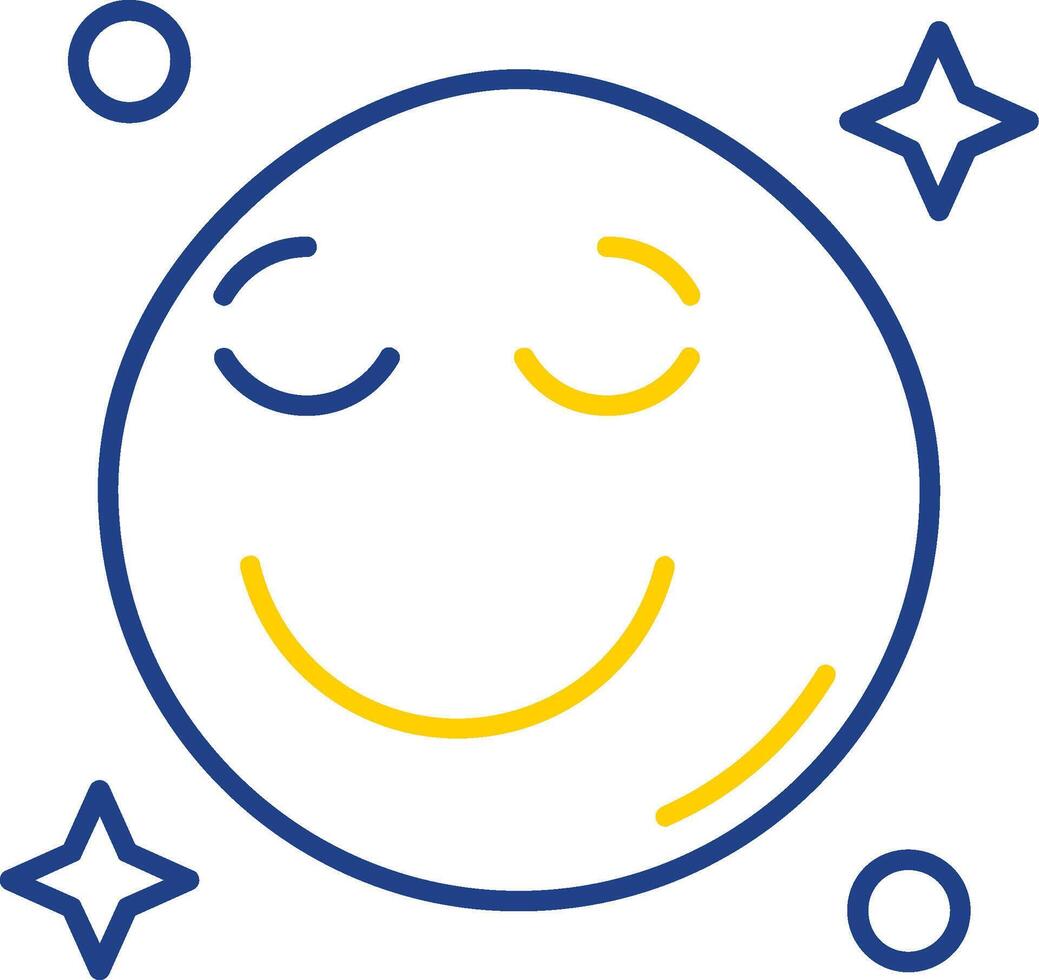 Relieved Line Two Color Icon vector