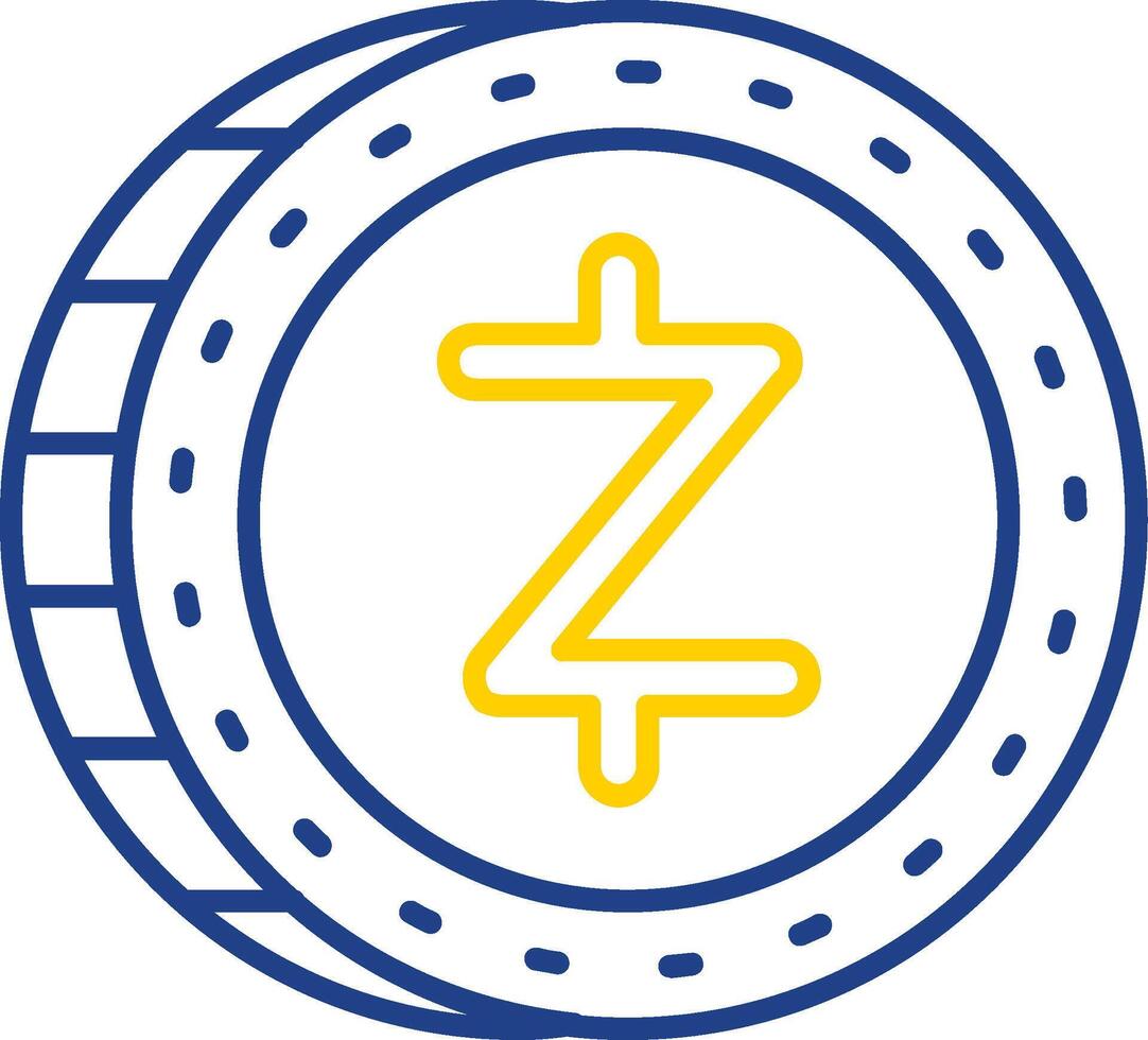 Zcash Line Two Color Icon vector