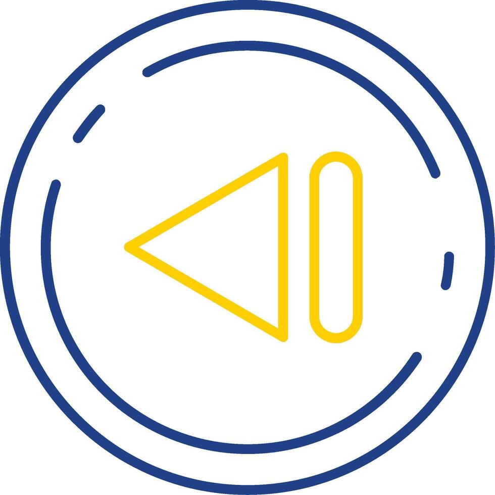 Previous Line Two Color  Icon vector