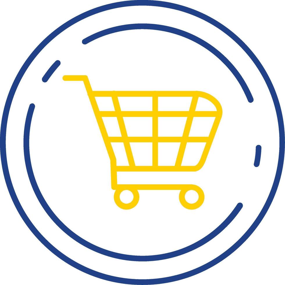Shopping cart Line Two Color  Icon vector