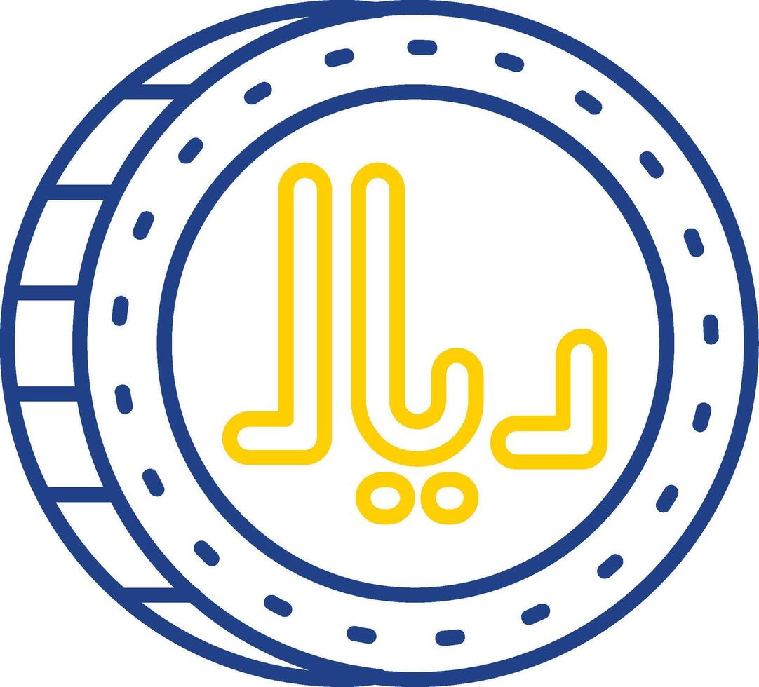 Riyal Line Two Color Icon vector