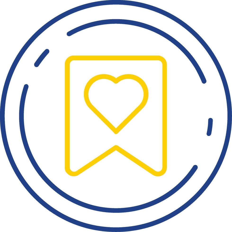 Favourite Line Two Color  Icon vector