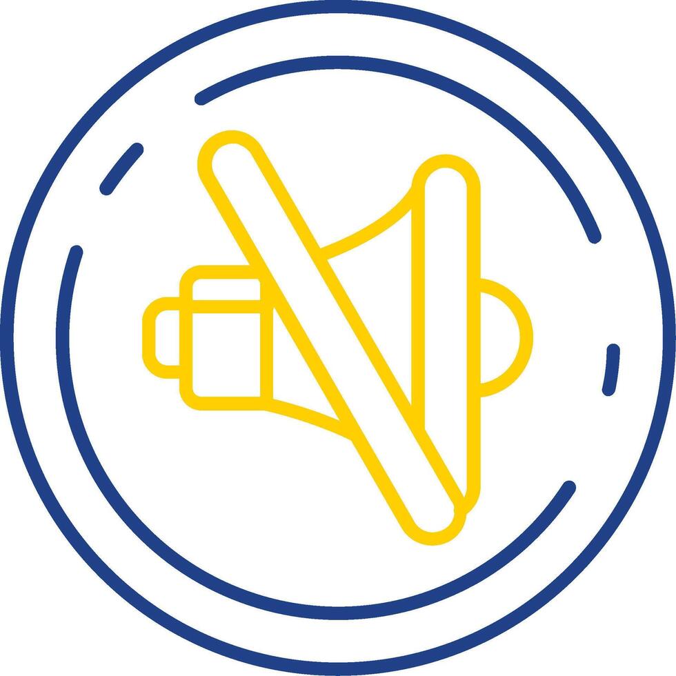 Mute Line Two Color Icon vector