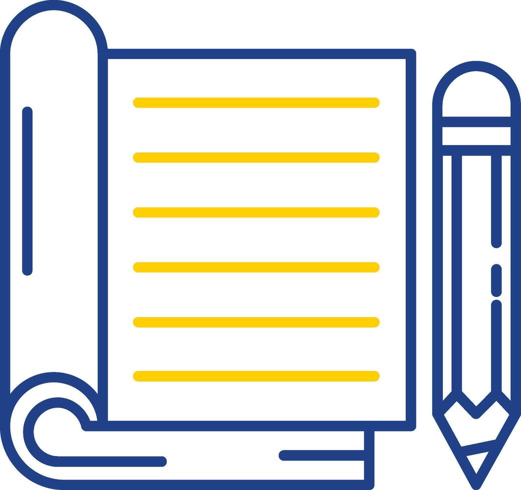Notebook Line Two Color Icon vector