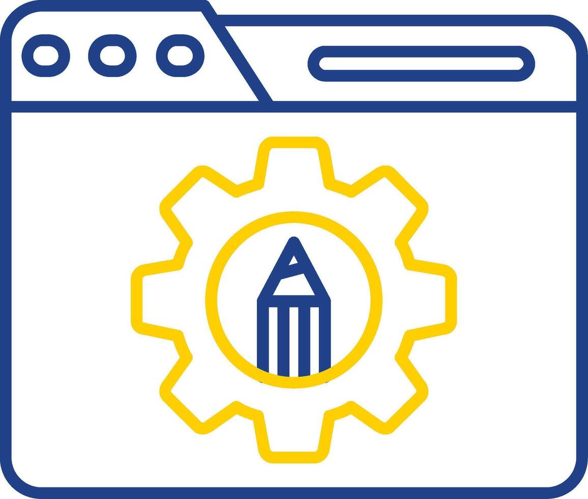 Settings Line Two Color Icon vector