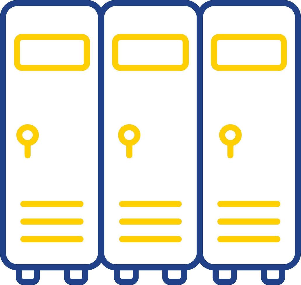 Lockers Line Two Color Icon vector