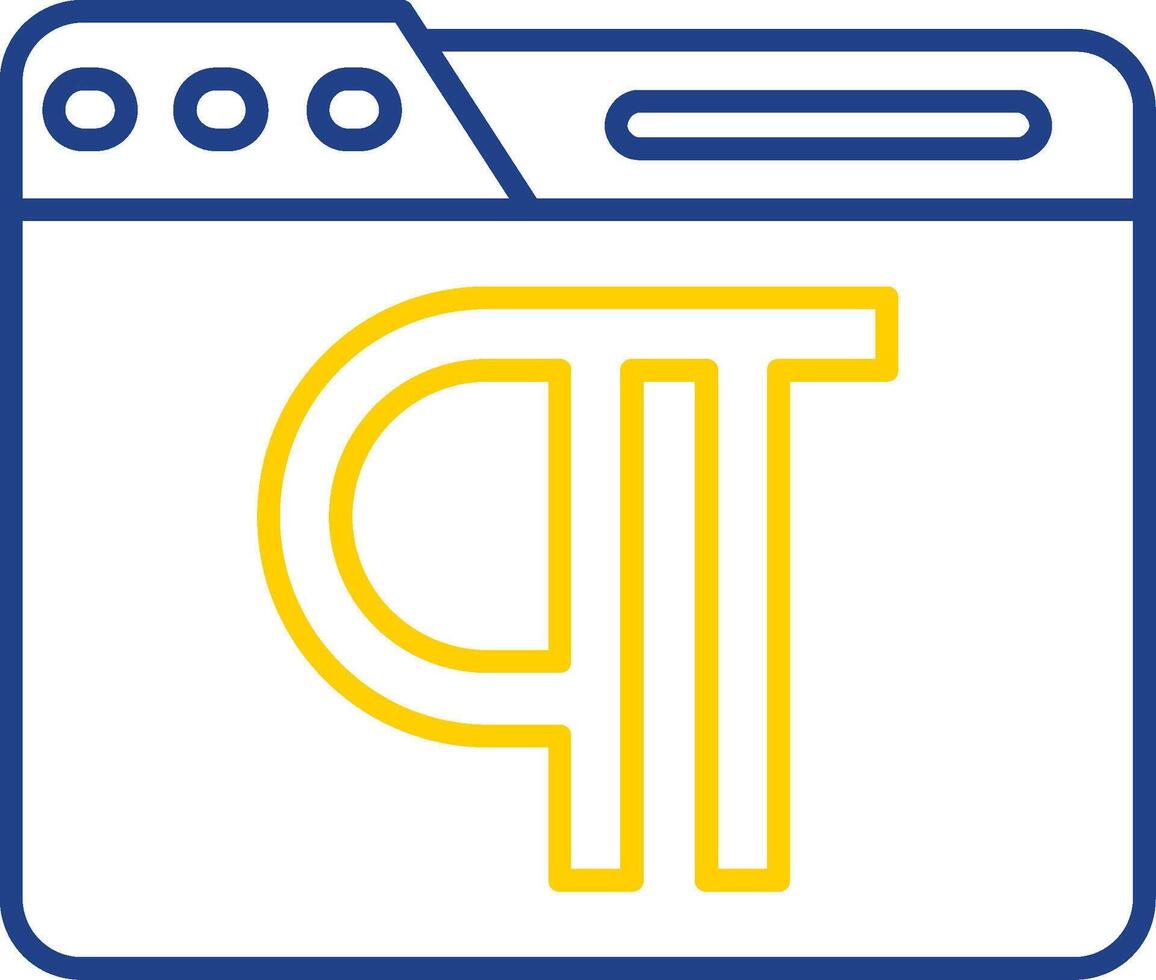 Paragraph Line Two Color Icon vector