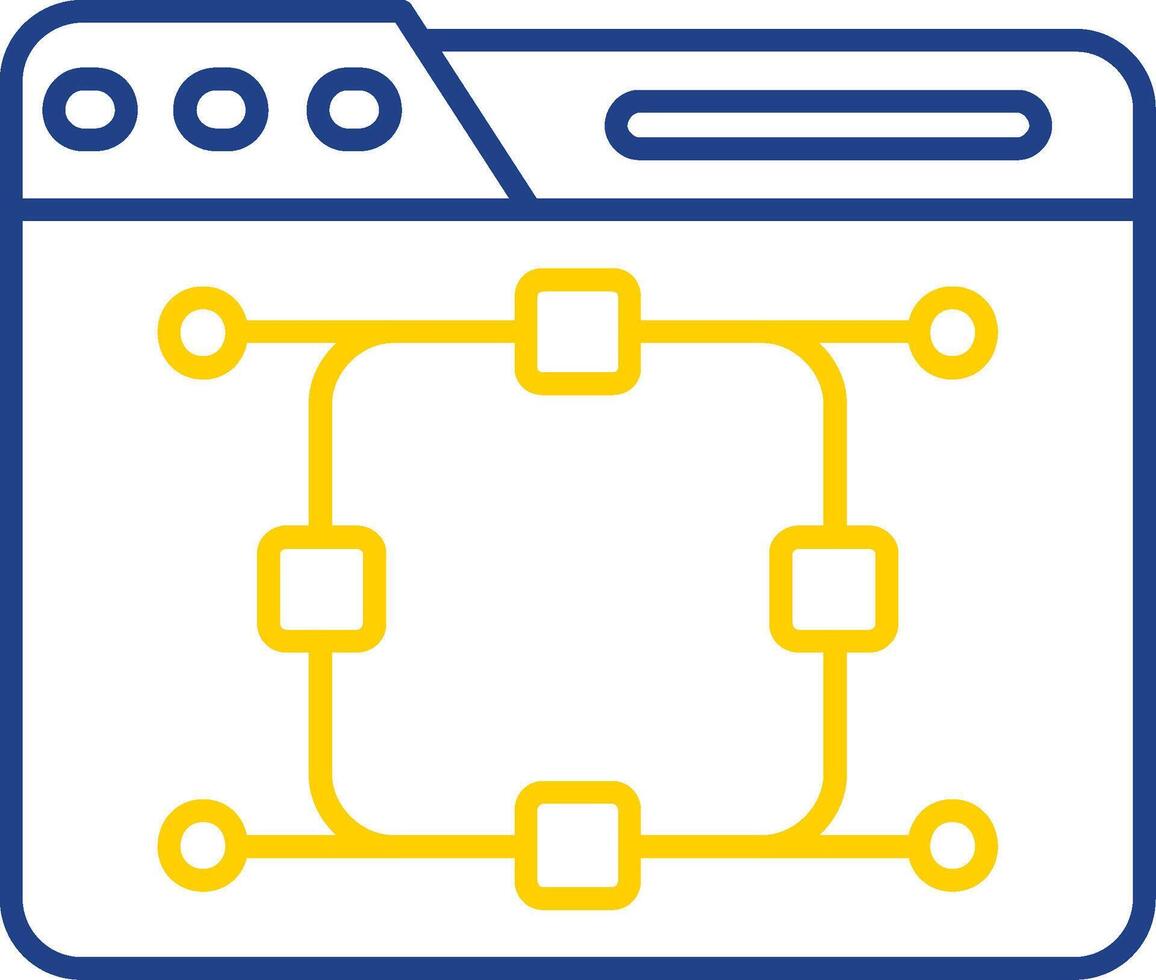 Curve Line Two Color Icon vector