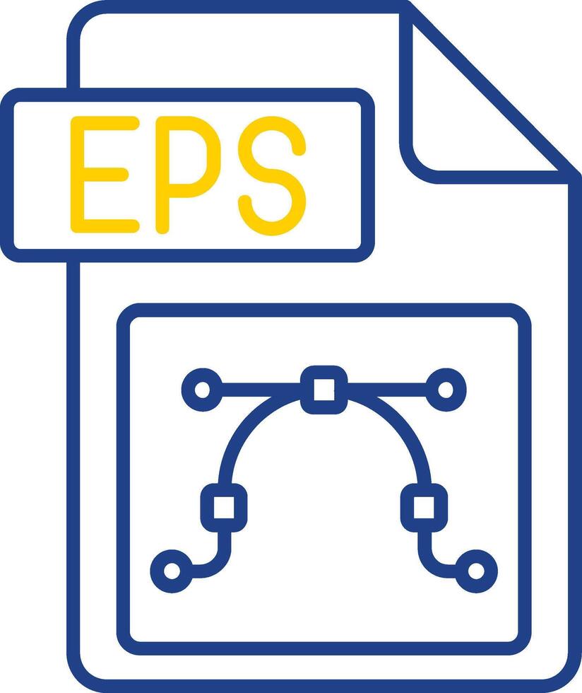 Eps file format Line Two Color  Icon vector