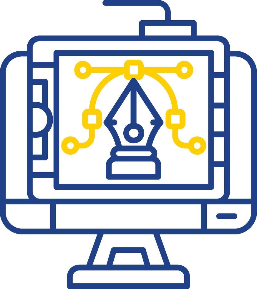 Graphic design Line Two Color  Icon vector