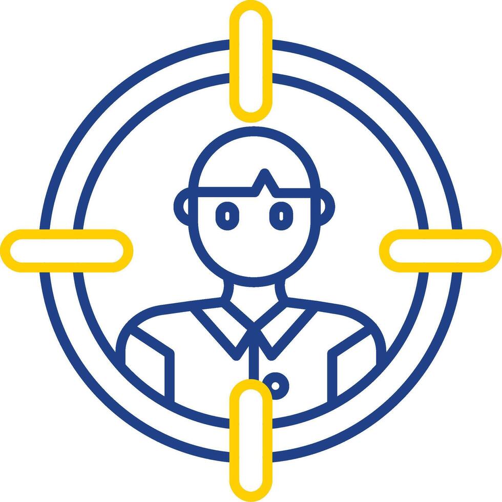 Target audience Line Two Color  Icon vector