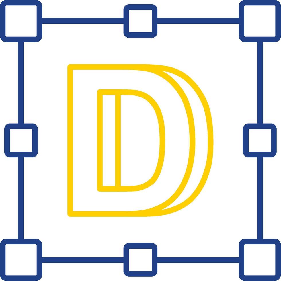 Logo Line Two Color  Icon vector